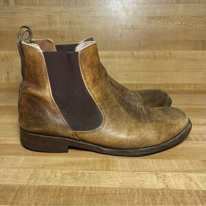 Bed Stu Mens Chelsea Boots Shoes Size 12 Brown Leather Pull On Ankle Casual